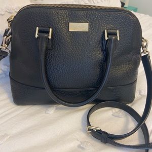 Black Leather Kate Spade medium/small crossbody bag purse